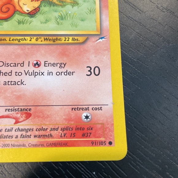 Vulpix 91/105 Pokémon Card Neo Destiny 2002 - Picture 2 of 11